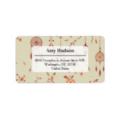 Terracotta Boho Pattern Etiket (Voorkant)