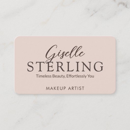 Terracotta Boho QR Code Script Elegant Modern Visitekaartje (Voorkant)