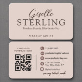 Terracotta Boho QR Code Script Elegant Modern Visitekaartje