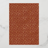 Terracotta Boho Rainbow Baby shower Gold Folie Uitnodiging (Achterkant)