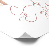 Terracotta Boho Rainbow Baby shower Kaarten en cad Poster (Hoek)