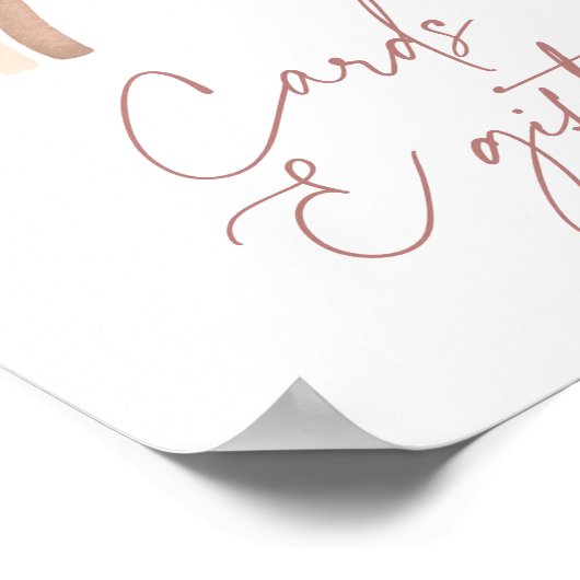 Terracotta Boho Rainbow Baby shower Kaarten en cad Poster (Hoek)