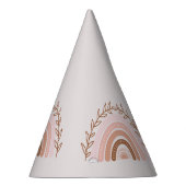 Terracotta Boho Rainbow Birthday Feesthoedjes (Rechts)