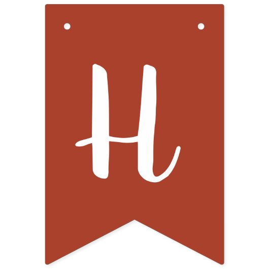 Terracotta Boho Rainbow Clouds First Birthday Vlaggetjes (Tweede vlag)