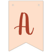 Terracotta Boho Rainbow Clouds First Birthday Vlaggetjes (Derde vlag)