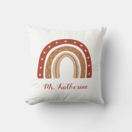 Terracotta Boho Rainbow Dank je cadeau Kussen