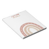 Terracotta Boho Rainbow Dank je cadeau Notitieblok (Schuin)
