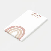 Terracotta Boho Rainbow Dank je cadeau Post-it® Notes (Schuin)