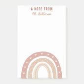 Terracotta Boho Rainbow Dank je cadeau Post-it® Notes (Voorkant)