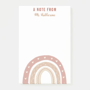 Terracotta Boho Rainbow Dank je cadeau Post-it® Notes
