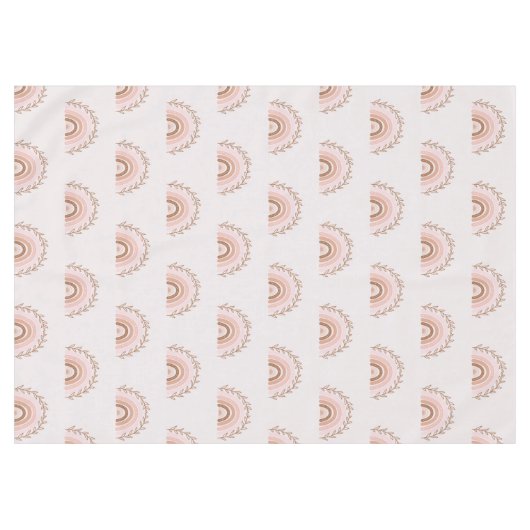 Terracotta Boho Rainbow, Dusty Pink Tafelkleed (Voorkant (Horizontaal))
