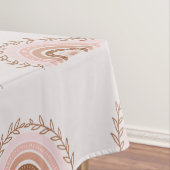 Terracotta Boho Rainbow, Dusty Pink Tafelkleed (Voorbeeld)