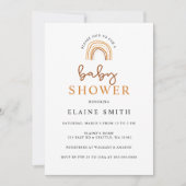 Terracotta Boho Rainbow Genderneutraal Baby shower Kaart (Voorkant)