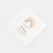 Terracotta Boho Rainbow Genderneutraal Baby shower Servet (Hoek)