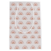 Terracotta Boho Rainbow, Stusty Pink Wrapping Pape Medium Cadeauzakje (Voorkant)
