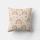 Terracotta boho regenboog babysnaam  kussen (Achterkant)