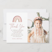 Terracotta Boho Regenboog Verjaardag Bedankt Kaart (Voorkant)