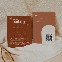 Terracotta Boho Retro Bruiloft Stationery