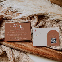 Terracotta Boho Retro Bruiloft Stationery