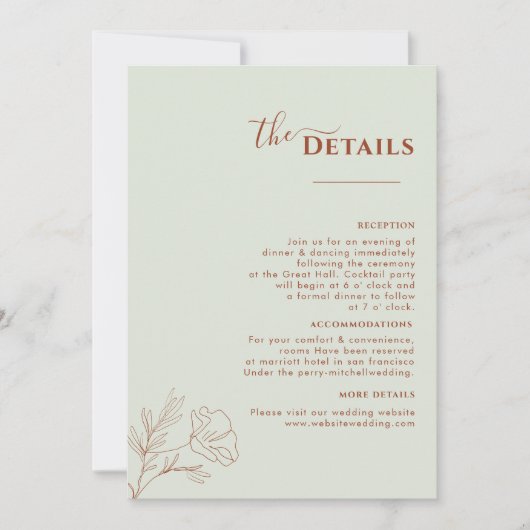 Terracotta Boho Route, Rust Wedding Programma (Voorkant)