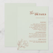 Terracotta Boho Route, Rust Wedding Programma (Voorkant / Achterkant)