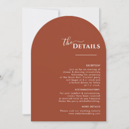 Terracotta Boho Route, Rust Wedding Programma
