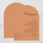 Terracotta Boho Route, Rust Wedding Programma (Voorkant / Achterkant)