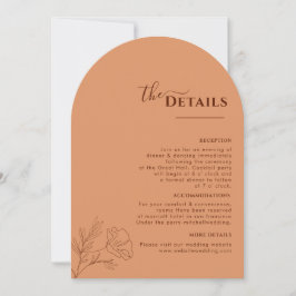 Terracotta Boho Route, Rust Wedding Programma