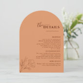 Terracotta Boho Route, Rust Wedding Programma (Staand voorkant)