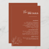 Terracotta Boho Route, Rust Wedding Programma (Voorkant / Achterkant)