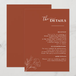 Terracotta Boho Route, Rust Wedding Programma