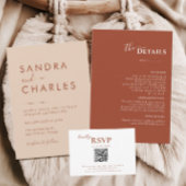 Terracotta Boho Route, Rust Wedding RSVP