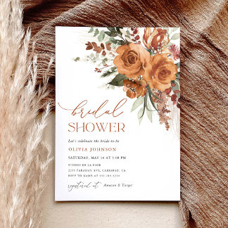 Terracotta Boho Roze Bruiloftsfeest Kaart