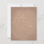 Terracotta Boho RSPV Card RSVP Kaartje (Achterkant)