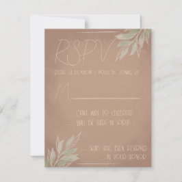Terracotta Boho RSPV-kaart RSVP Kaartje