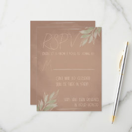 Terracotta Boho RSPV-kaart RSVP Kaartje