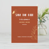 Terracotta Boho Save The Date (Staand voorkant)