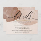 Terracotta Boho Strand Eenvoudige Details Eenvoudi RSVP Kaartje (Voorkant / Achterkant)