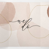 Terracotta Boho Strand Formeel minimale Trouwdag Drieluik Kaart (Binnenkant midden)