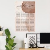 Terracotta Boho-strandhuwelijk welkom Poster (Thuiskantoor)