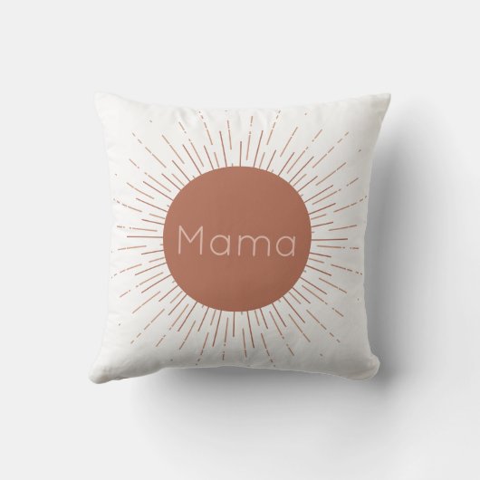 Terracotta Boho Sun Kussen (Achterkant)