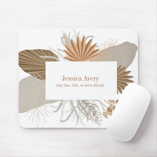 Terracotta Boho Tropical Muismat (Met muis)