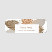 Terracotta Boho Tropical Naamplaatje (Voorkant)