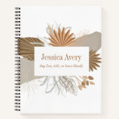 Terracotta Boho Tropisch Notitieboek (Voorkant)