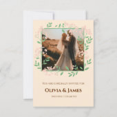 Terracotta Boho Trouw-RSVP RSVP Kaartje (Achterkant)