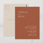 Terracotta Boho Uitnodiging (Voorkant / Achterkant)