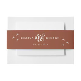 Terracotta Boho Uitnodigingen Wikkel