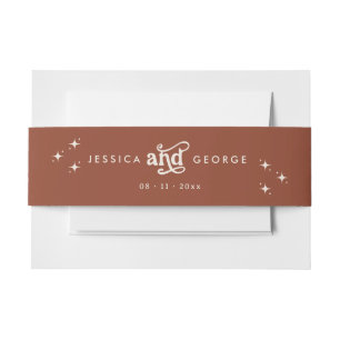 Terracotta Boho Uitnodigingen Wikkel