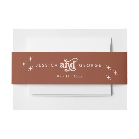 Terracotta Boho Uitnodigingen Wikkel (Voorkant Voorbeeld)