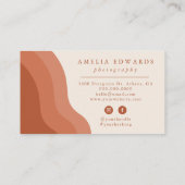 terracotta boho visitekaartje modern bedrijf (Achterkant)